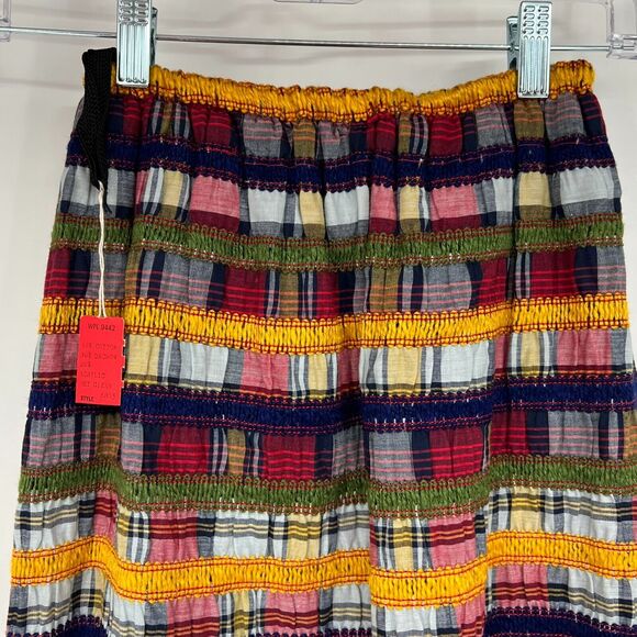 VTG New Deadstock New Issues Maxi Skirt Womens XS Multicolor Plaid A-Line TW7028 - Picture 3 of 7